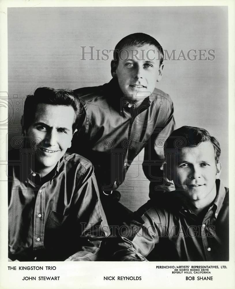 1965 Press Photo The Kingston Trio - John Stewart, Nick Reynolds, Bob Shane- Historic Images