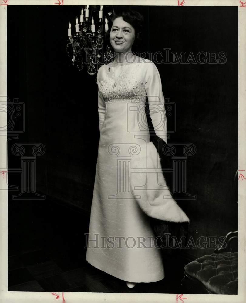 1966 Press Photo Author Jeane Dixon on Stage at Jones Hall - hpp20676- Historic Images