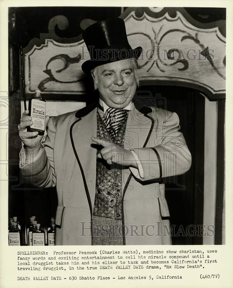 1959 Press Photo Actor Charles Watts on &quot;Death Valley Days&quot; - hpp20861- Historic Images