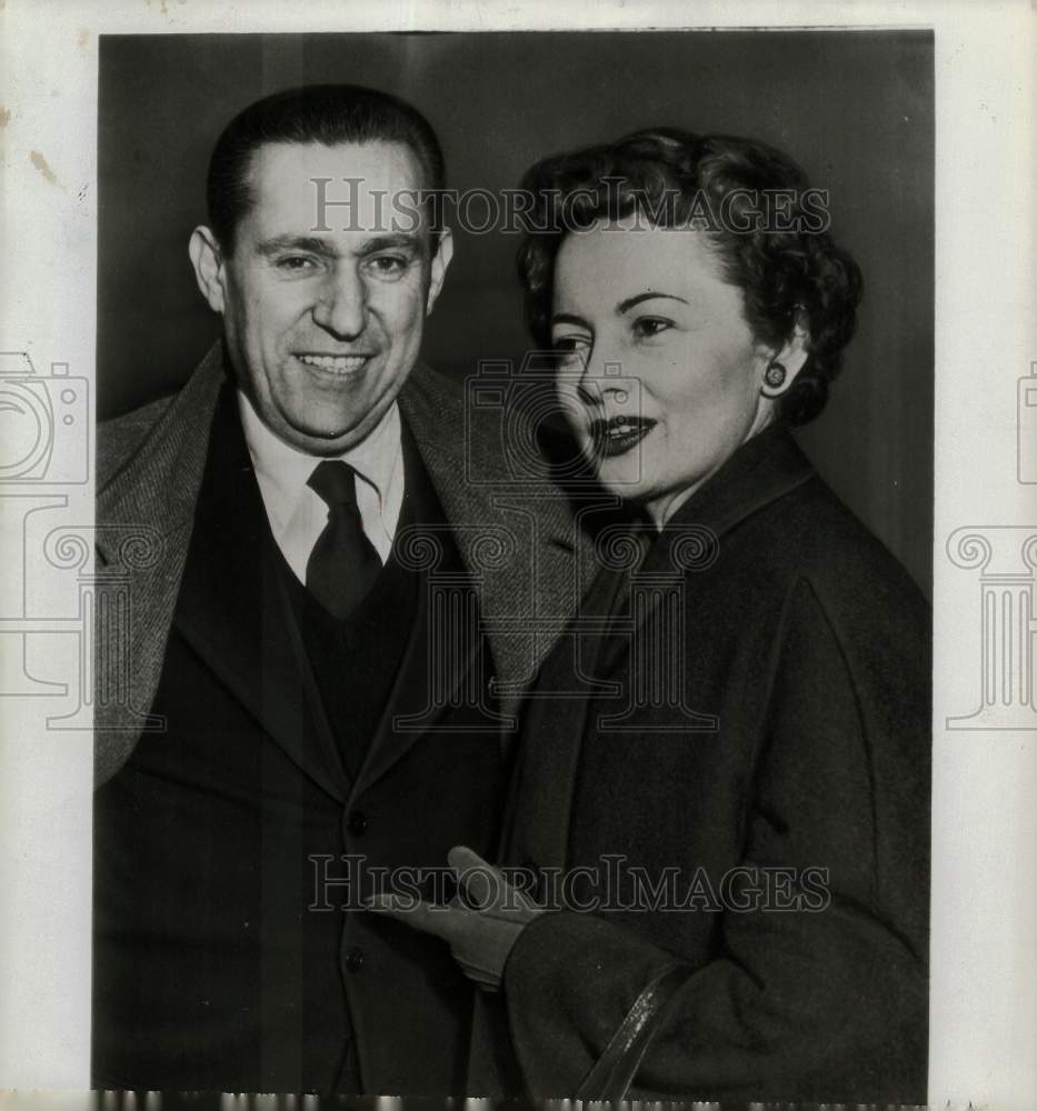 1955 Press Photo Actress Olivia de Havilland &amp; Husband Pierre Galante- Historic Images