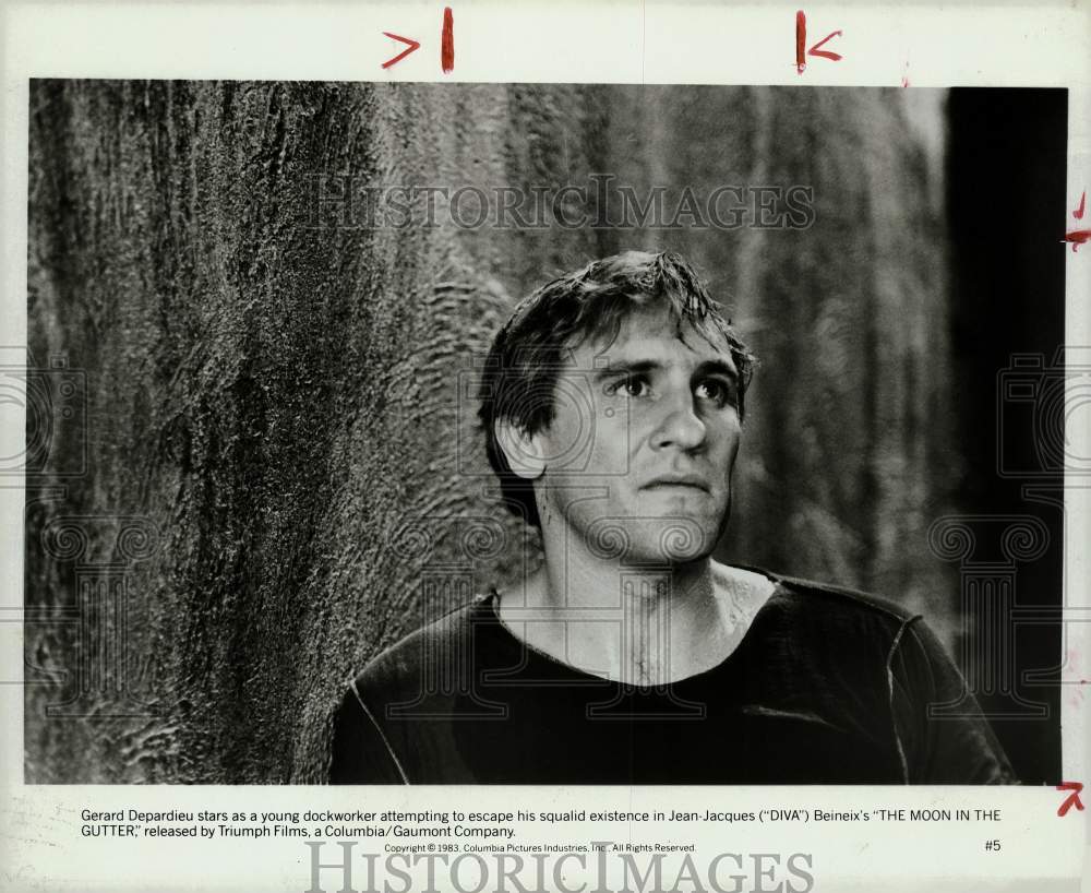 1983 Press Photo Actor Gerard Depardieu in &quot;The Moon in the Gutter&quot; - hpp21285- Historic Images