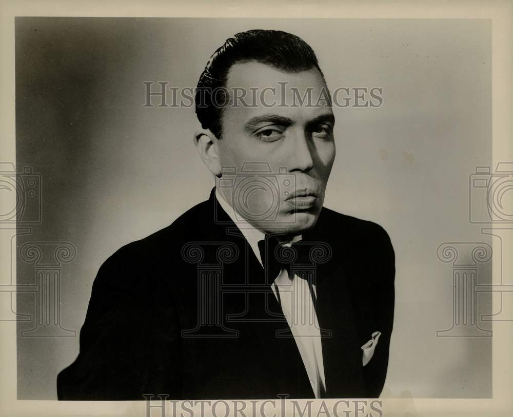 1957 Press Photo Comedian Will Jordan Impersonates Ed Sullivan - hpp21436- Historic Images