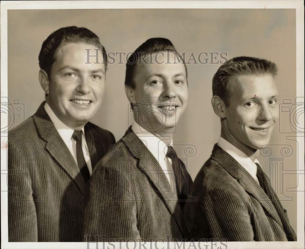 1957 Press Photo Bill Gannon Trio, Singers - hpp21893- Historic Images