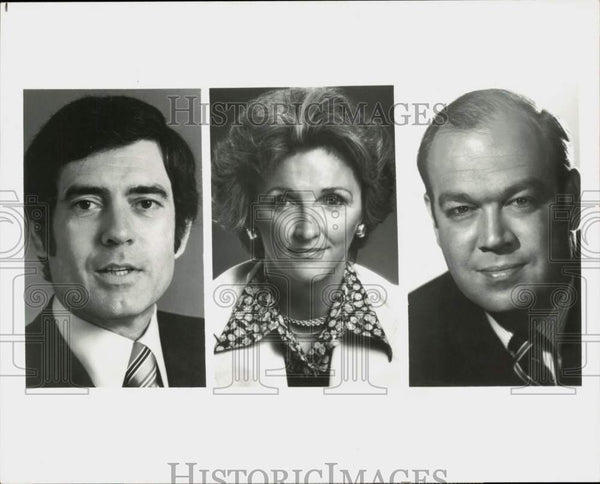 1976 Press Photo Dan Rather, Barbara Howar and Charles Kuralt of CBS ...