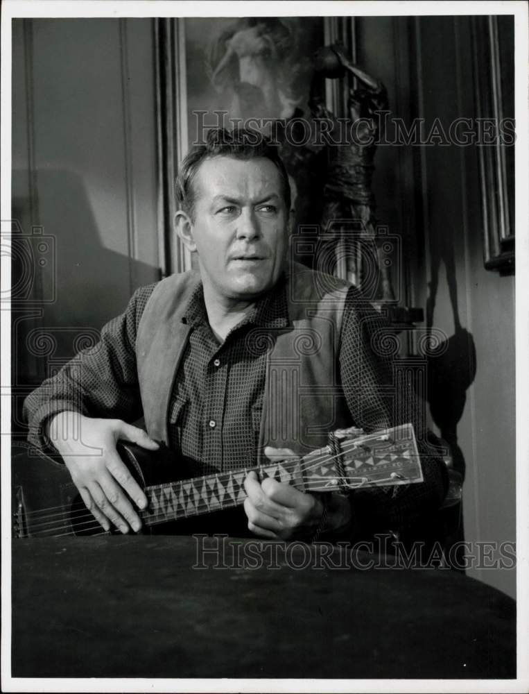 1962 Press Photo Actor/Singer Vaughn Monroe on &quot;Bonanza&quot; TV Show - hpp22424- Historic Images