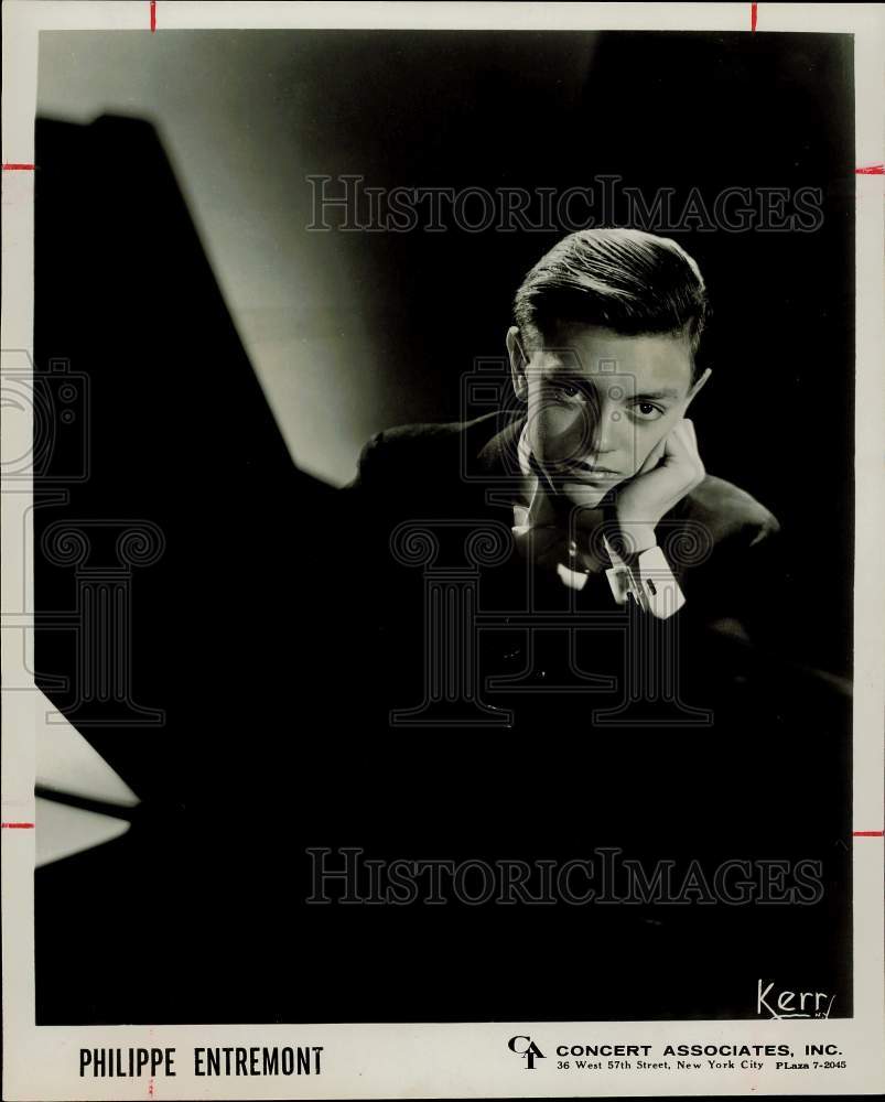 1957 Press Photo Philippe Entremont, Young French Pianist - hpp23982- Historic Images