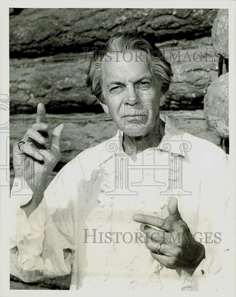 1960 Press Photo Actor Raymond Massey on &quot;Riverboat&quot; on NBC-TV - hpp24172- Historic Images