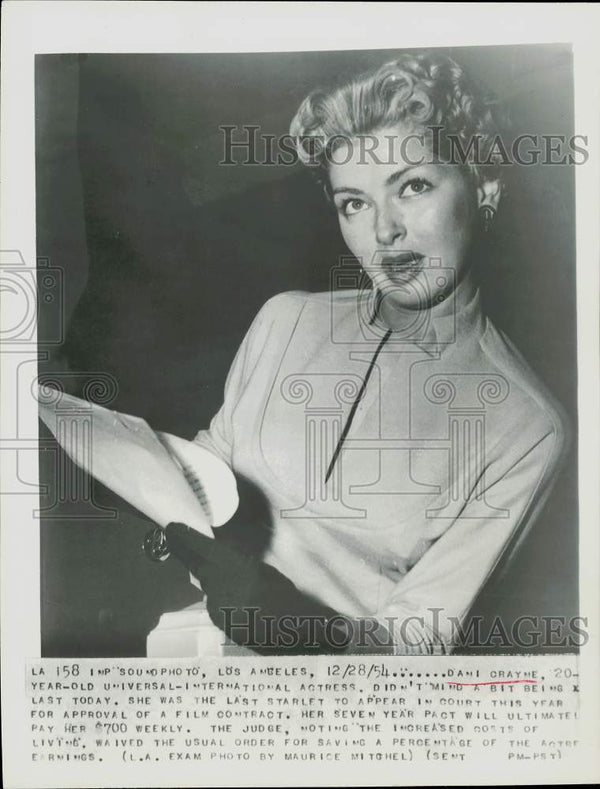 1954 Press Photo Actress Dani Crayne in Los Angeles - hpp24544 ...