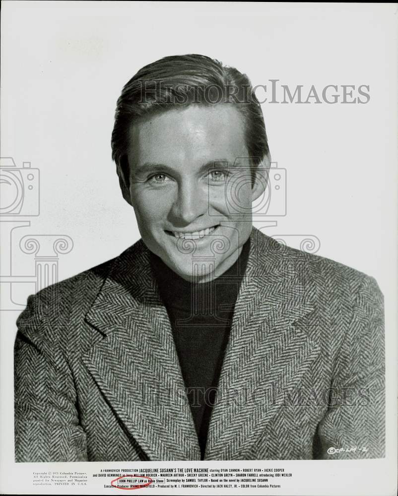 1971 Press Photo John Phillip Law Portrays Robin Stone in &quot;The Love Machine&quot;- Historic Images