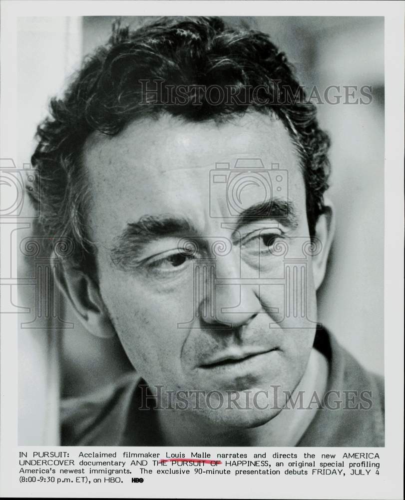 Press Photo Louis Malle, Narrator &amp; Director of &quot;America Undercover&quot; Documentary- Historic Images