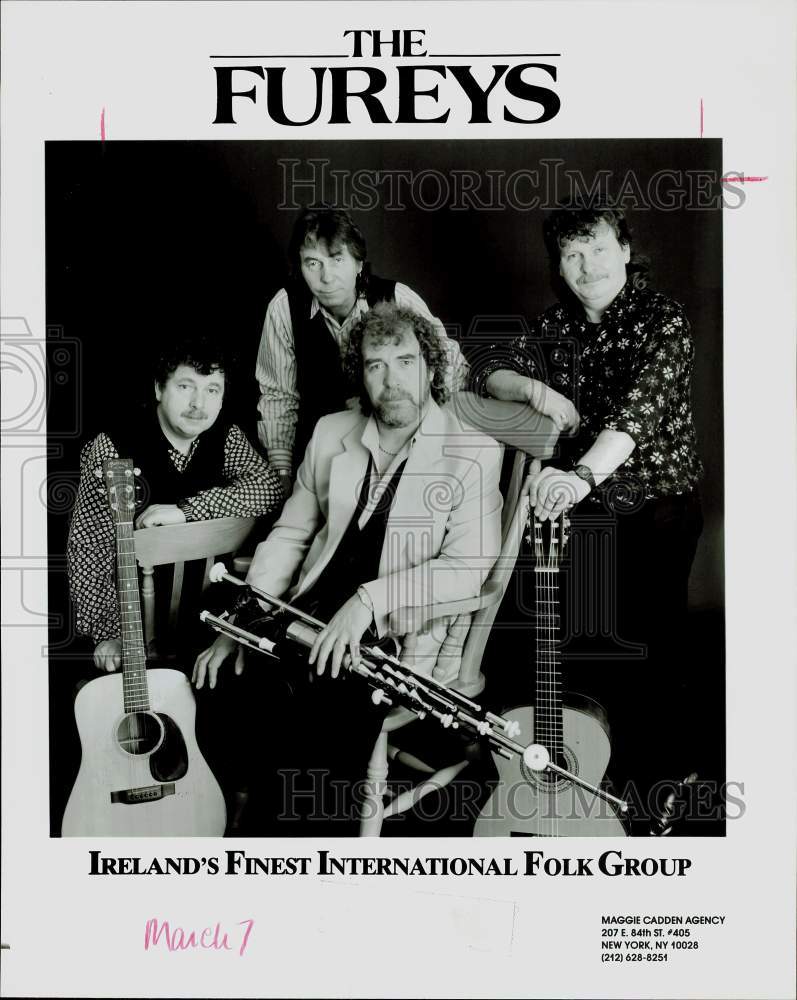 1994 Press Photo The Fureys, Ireland&#39;s Finest International Folk Group- Historic Images