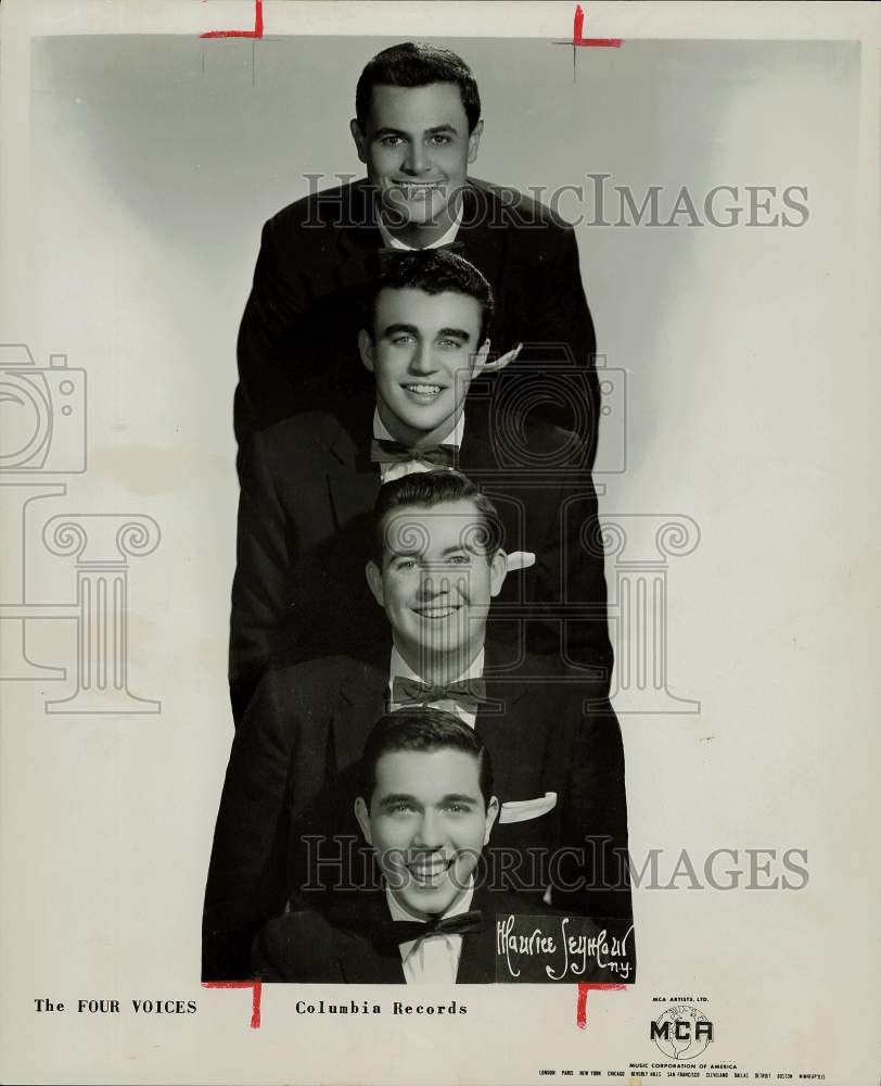 1956 Press Photo The Four Voices, Music Group - hpp25093- Historic Images