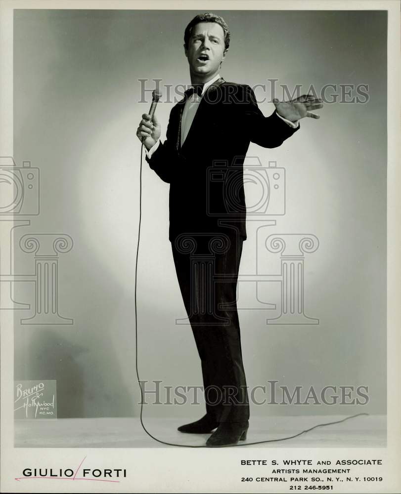 1966 Press Photo Singer Giulio Forti - hpp25264- Historic Images