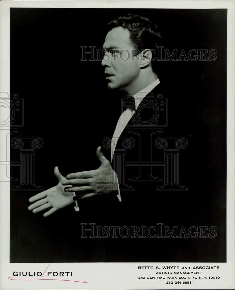 1966 Press Photo Singer Giulio Forti - hpp25265- Historic Images