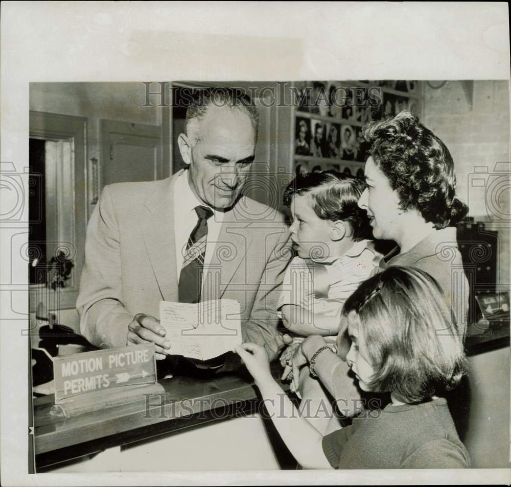 1957 Press Photo Alexander Mason, Son of James Mason, Gets Work Permit in L.A.- Historic Images