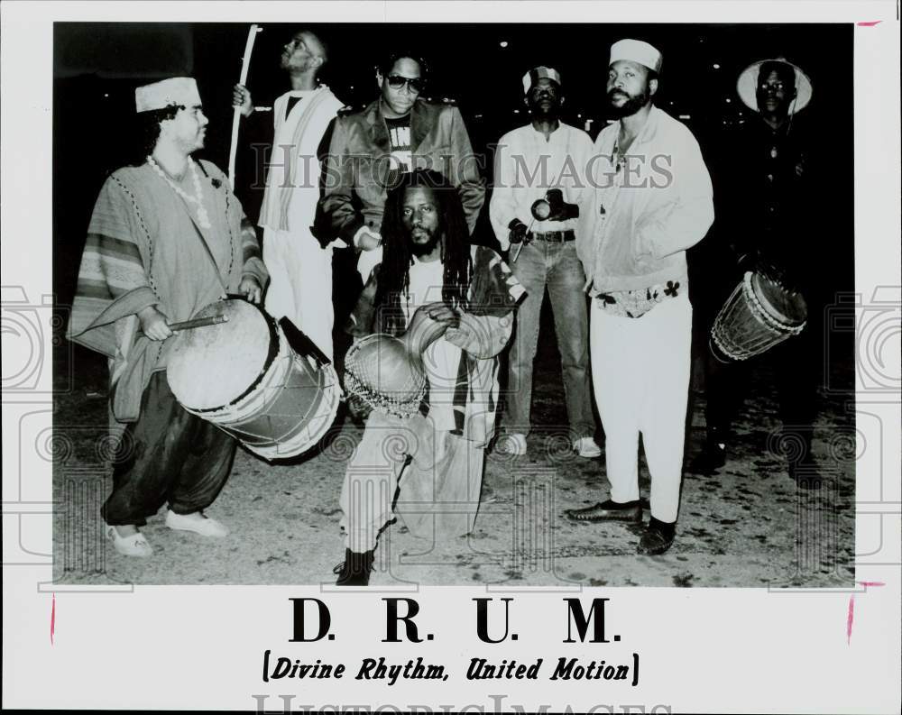 1993 Press Photo DRUM Acoustic Ensemble (Divine Rhythm, United Motion)- Historic Images