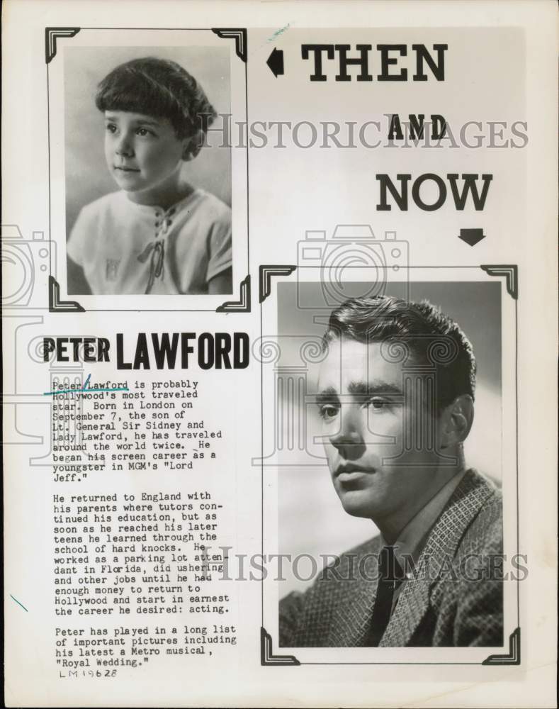 1967 Press Photo Peter Lawford, actor, as a child and a young man. - hpp26010- Historic Images