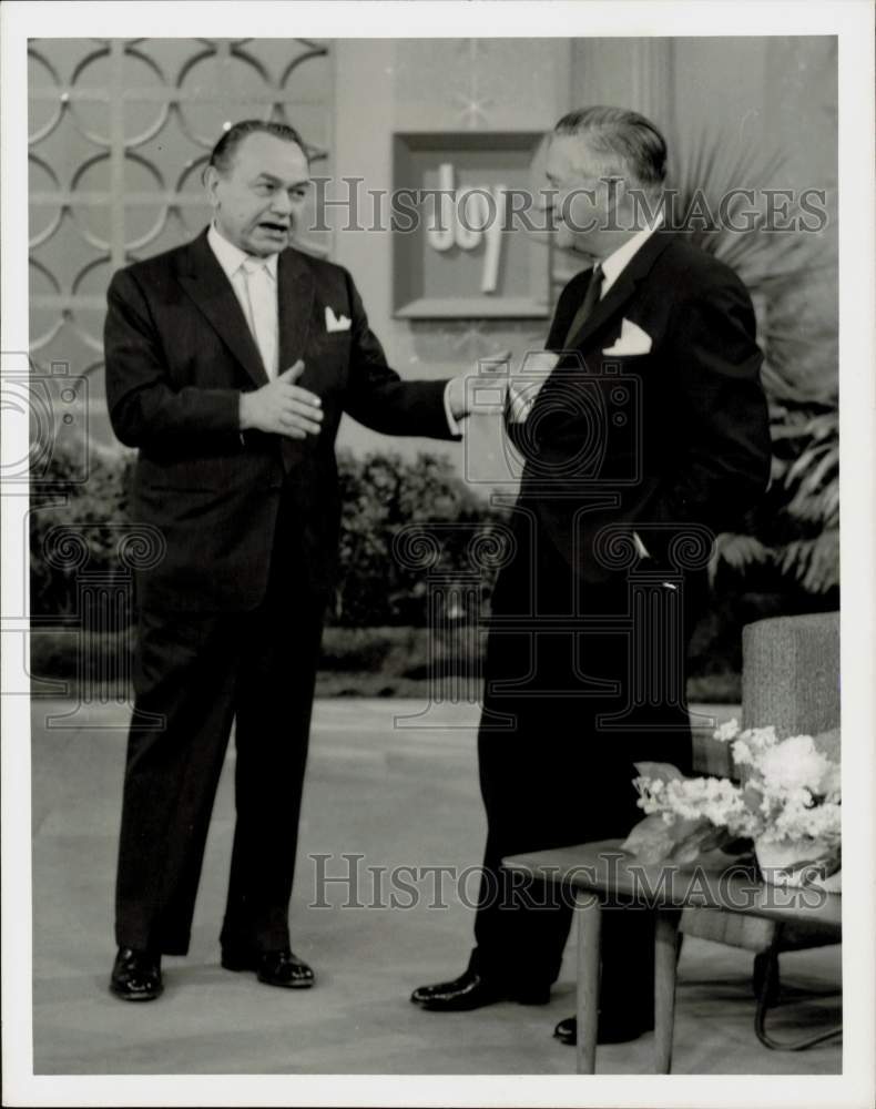 1960 Press Photo Edward G. Robinson &amp; Mervyn LeRoy on &quot;This Is Your Life&quot;- Historic Images