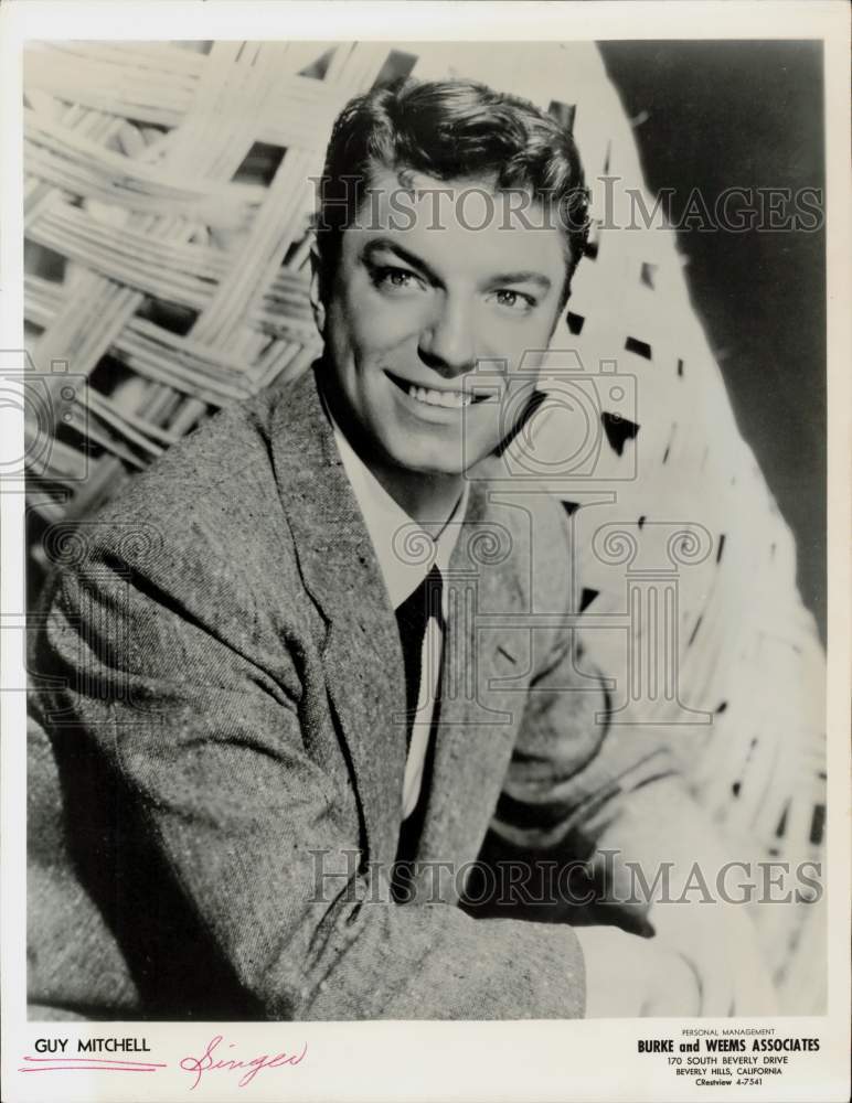 1964 Press Photo Singer Guy Mitchell - hpp26279- Historic Images