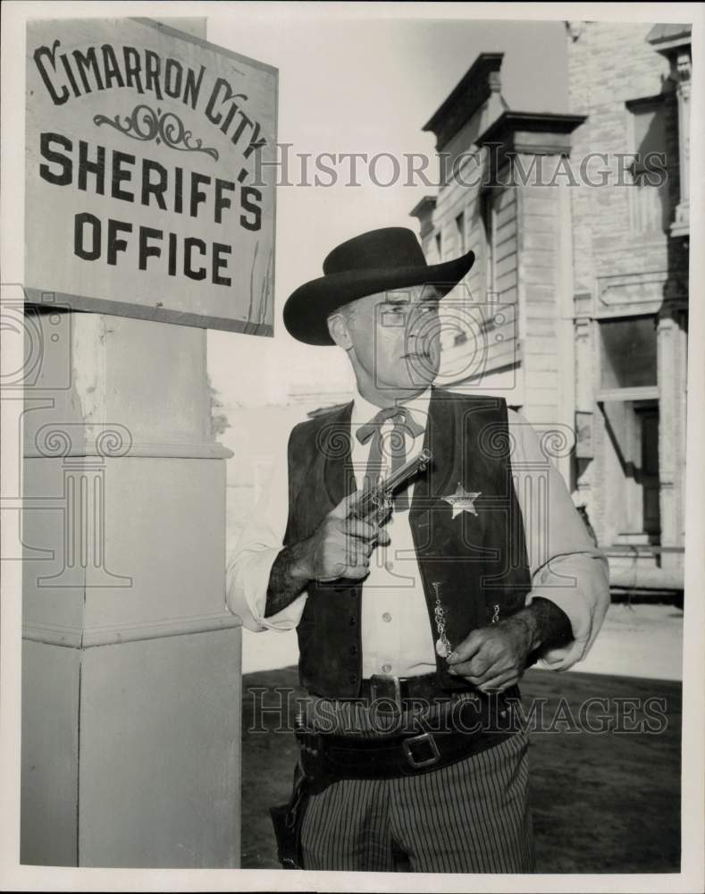 1959 Press Photo Actor Stuart Randall on &quot;Cimarron City&quot; - hpp26340- Historic Images