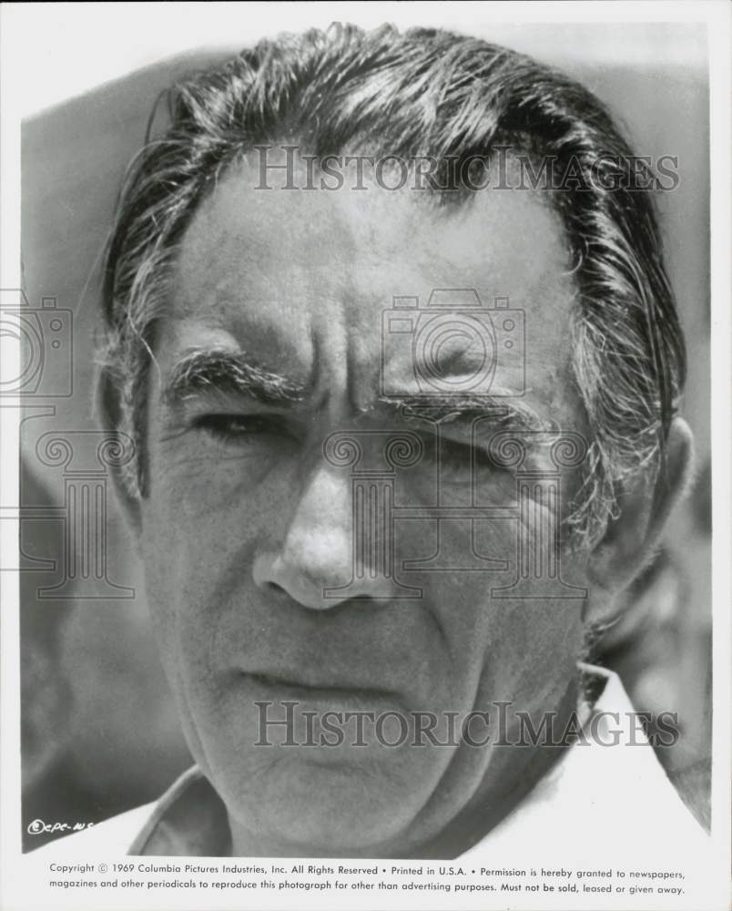 1969 Press Photo Actor Anthony Quinn as Will Cade - hpp26403- Historic Images