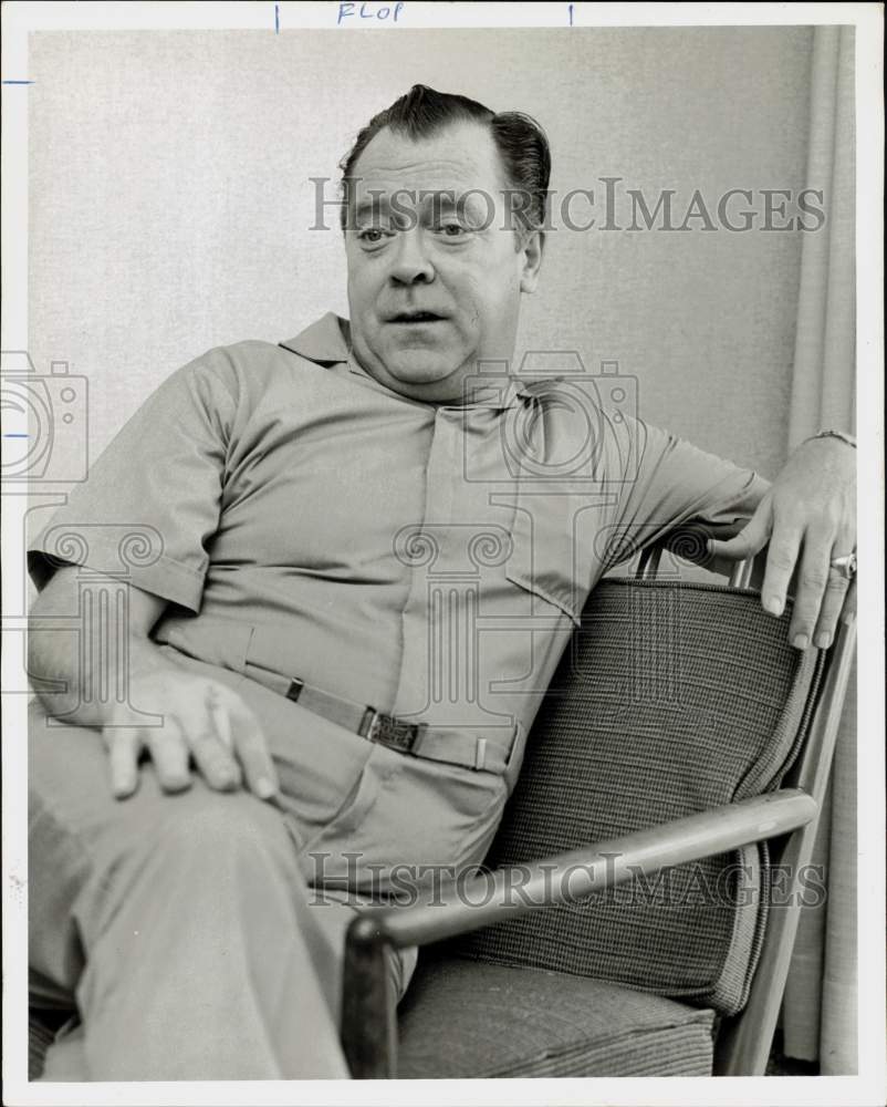 1966 Press Photo Comedian Mickey Shaughnessy - hpp26558- Historic Images