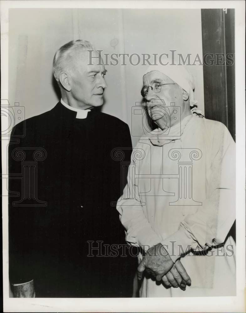 1957 Press Photo Conrad Nagel &amp; Harry Antrim on &quot;Crossroads&quot; - hpp26733- Historic Images