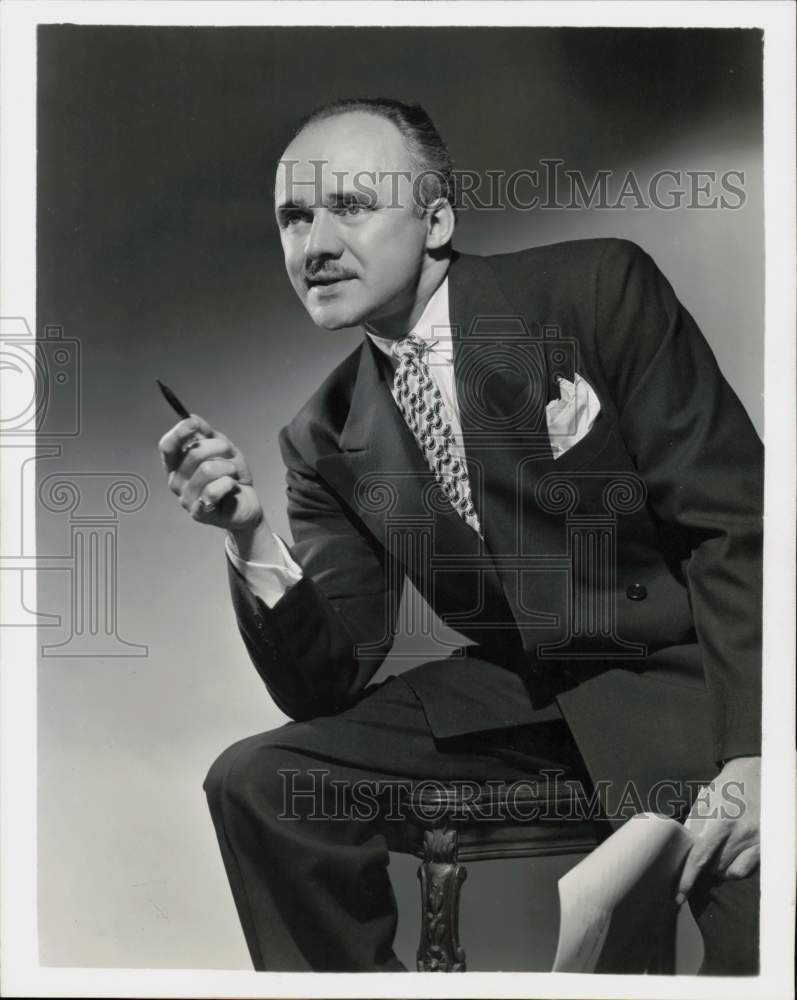 1955 Press Photo Actor Jack Zoller, Star of &quot;Cavalcade of America&quot; - hpp26782- Historic Images