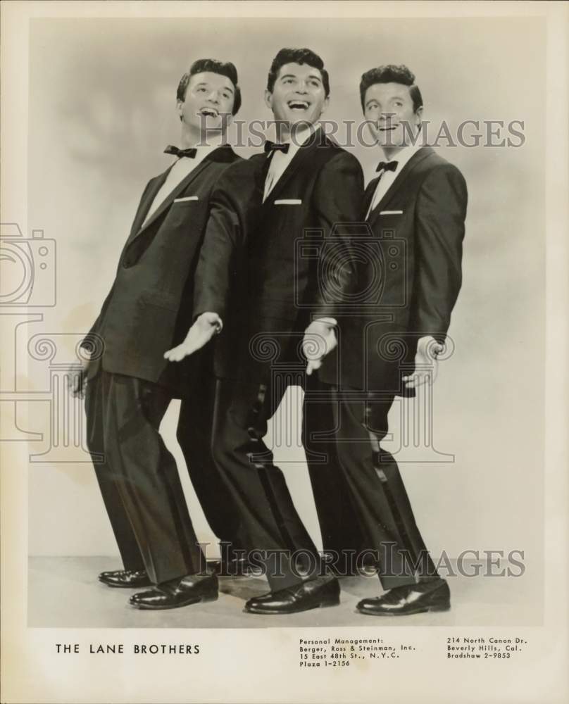 1959 Press Photo The Lane Brothers, singing group - hpp26828- Historic Images