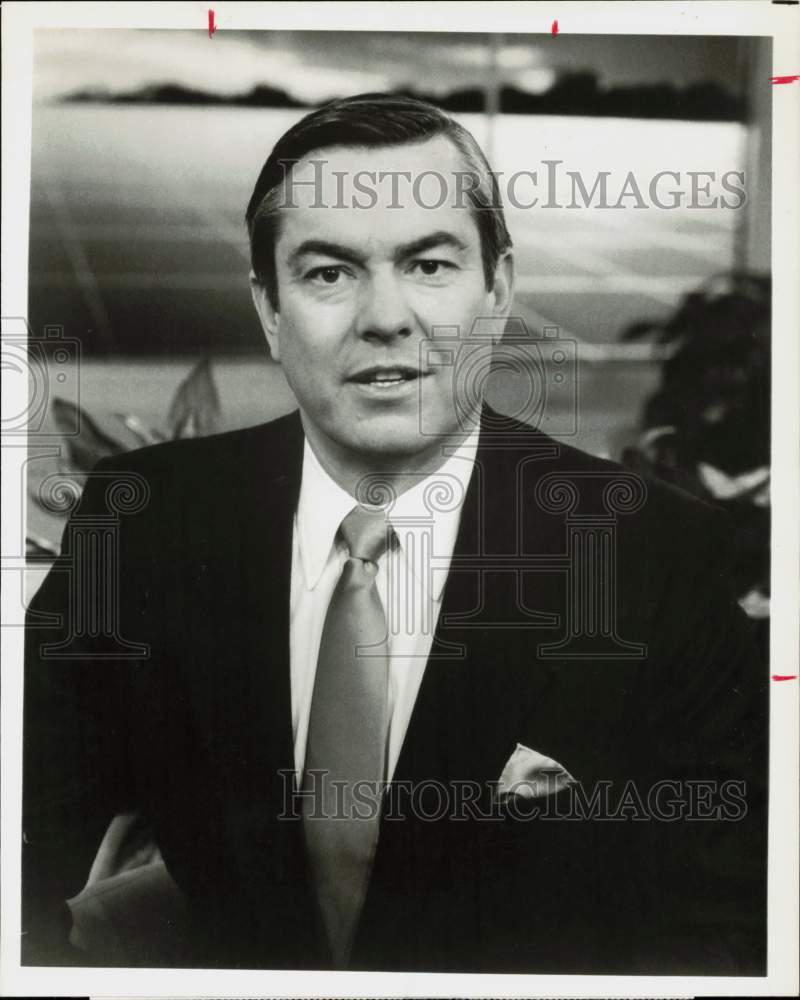 1985 Press Photo CBS News Correspondent Bill Kurtis - hpp27307- Historic Images