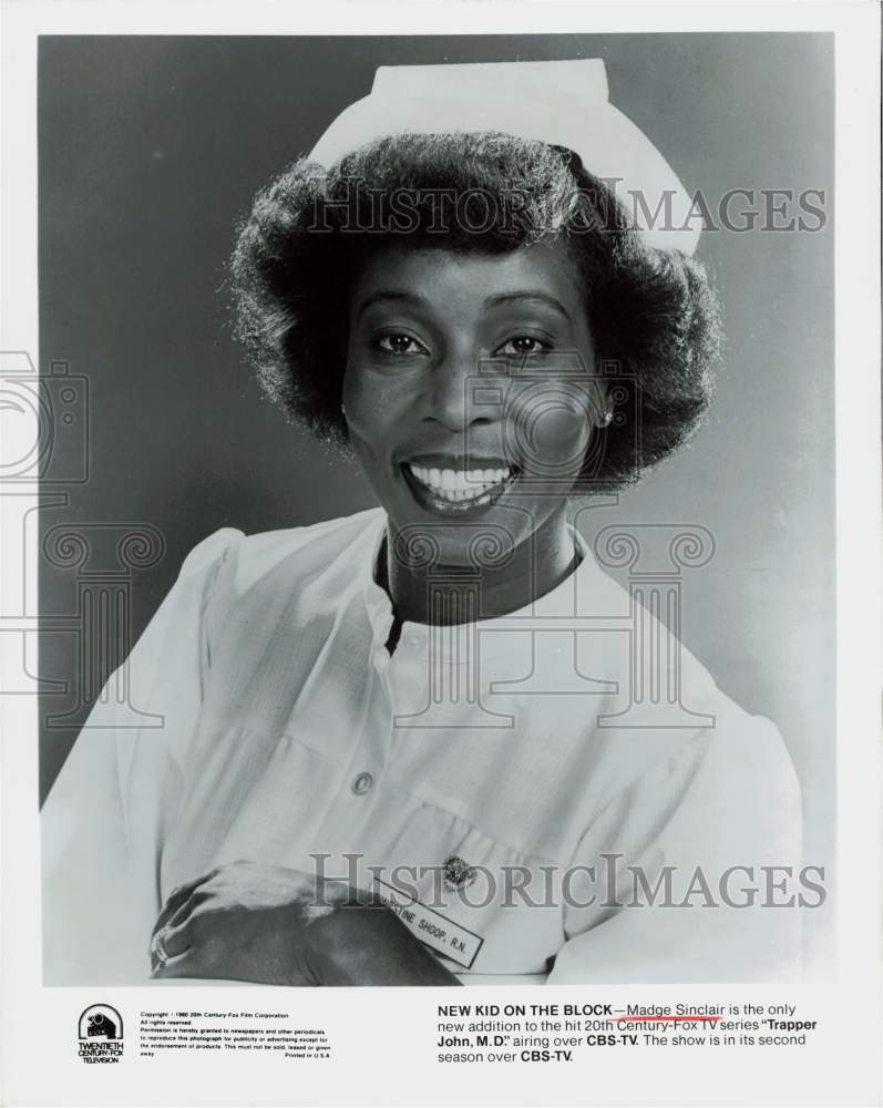 1980 Press Photo Actress Madge Sinclair in &quot;Trapper John, M.D.&quot; TV Series- Historic Images