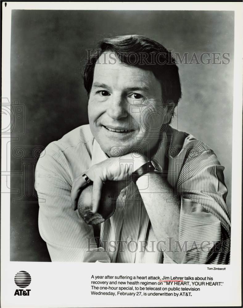 1992 Press Photo TV Host Jim Lehrer - hpp27956- Historic Images