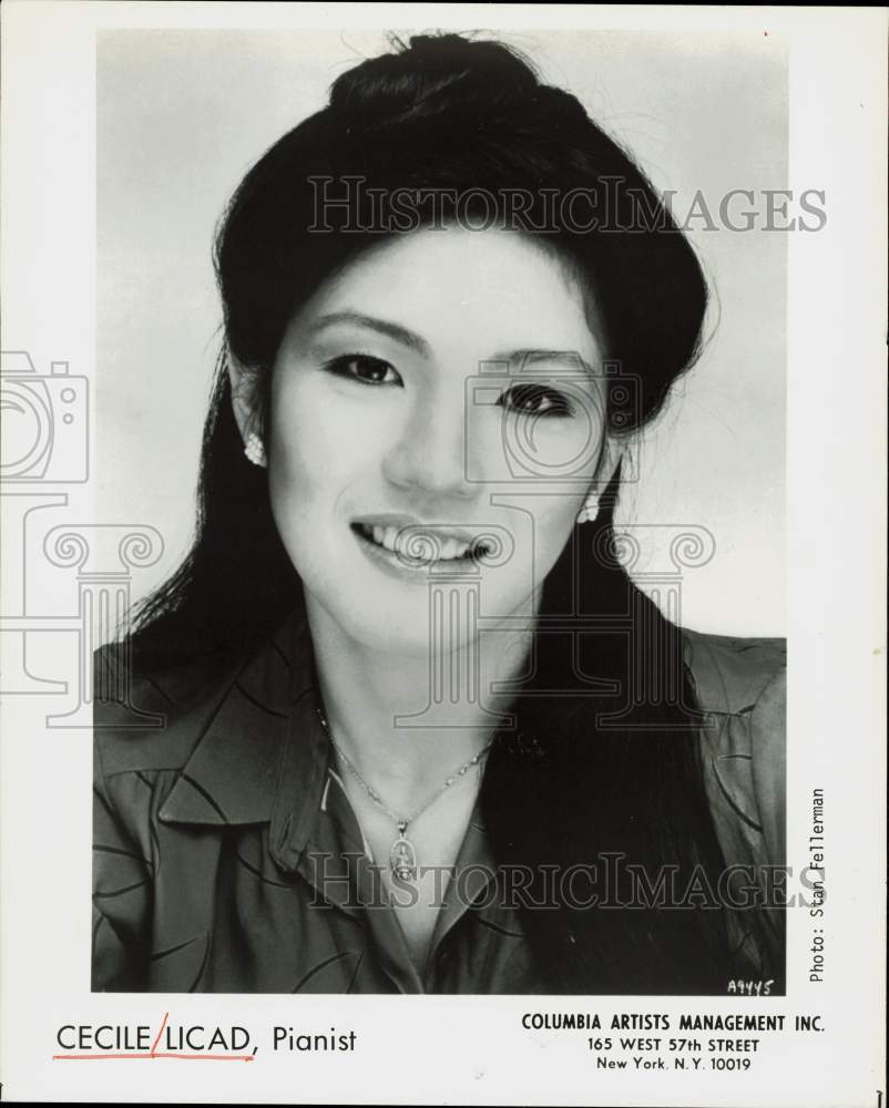 1982 Press Photo Pianist Cecile Licad - hpp28083