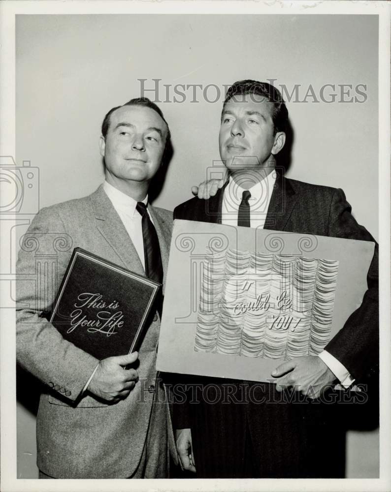 1958 Press Photo TV Hosts Ralph Edwards &amp; Bill Leyden - hpp28256- Historic Images