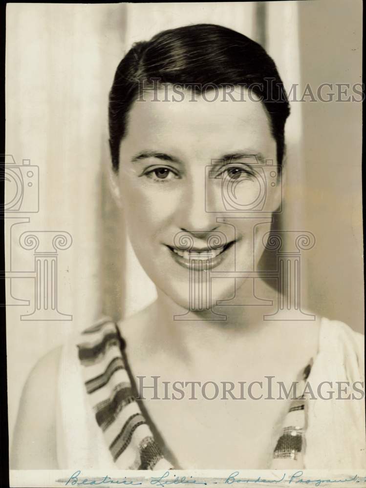 1934 Press Photo Comedian Beatrice Lillie - hpp28374- Historic Images