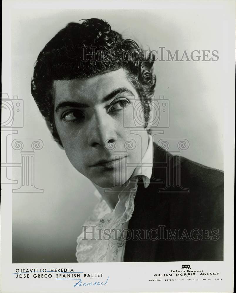 1962 Press Photo Dancer Gitavillo Heredia, with the Jose Greco Spanish Ballet- Historic Images