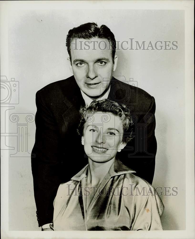 1955 Press Photo Bob Crosby and Cloris Leachman on &quot;Climax!&quot; TV Show - hpp28508- Historic Images