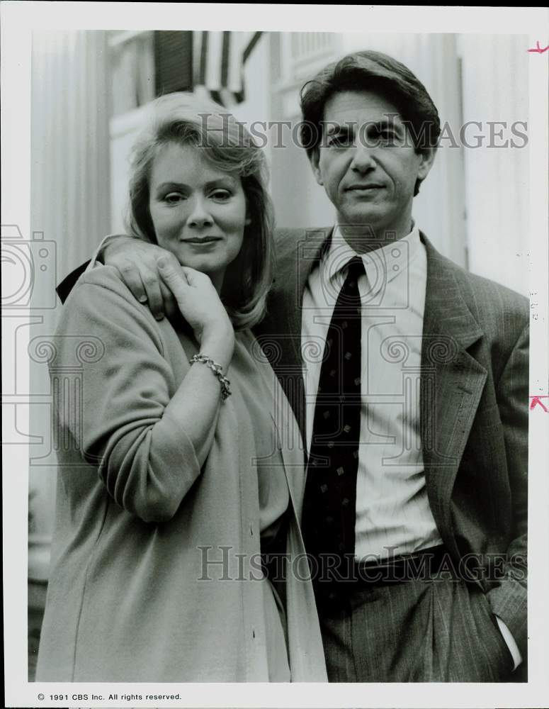 1991 Press Photo Jean Smart, Peter Coyote in &quot;A Seduction In Travis County&quot;- Historic Images