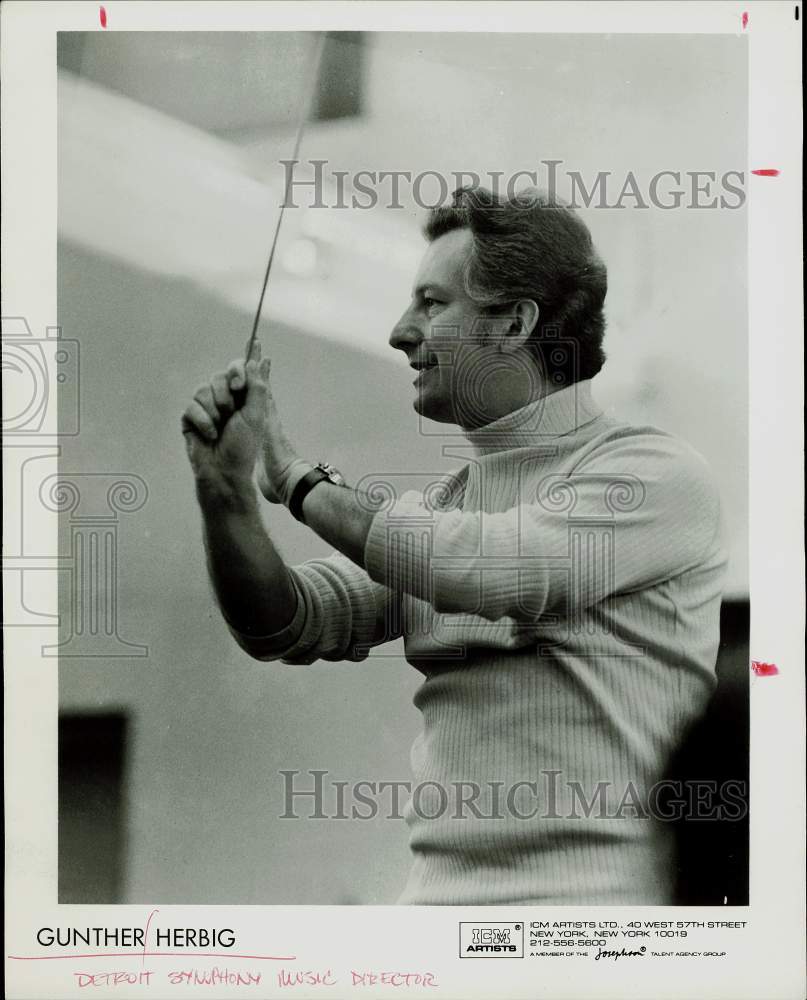 1987 Press Photo Gunther Herbig, Detroit Symphony Music Director - hpp28756- Historic Images