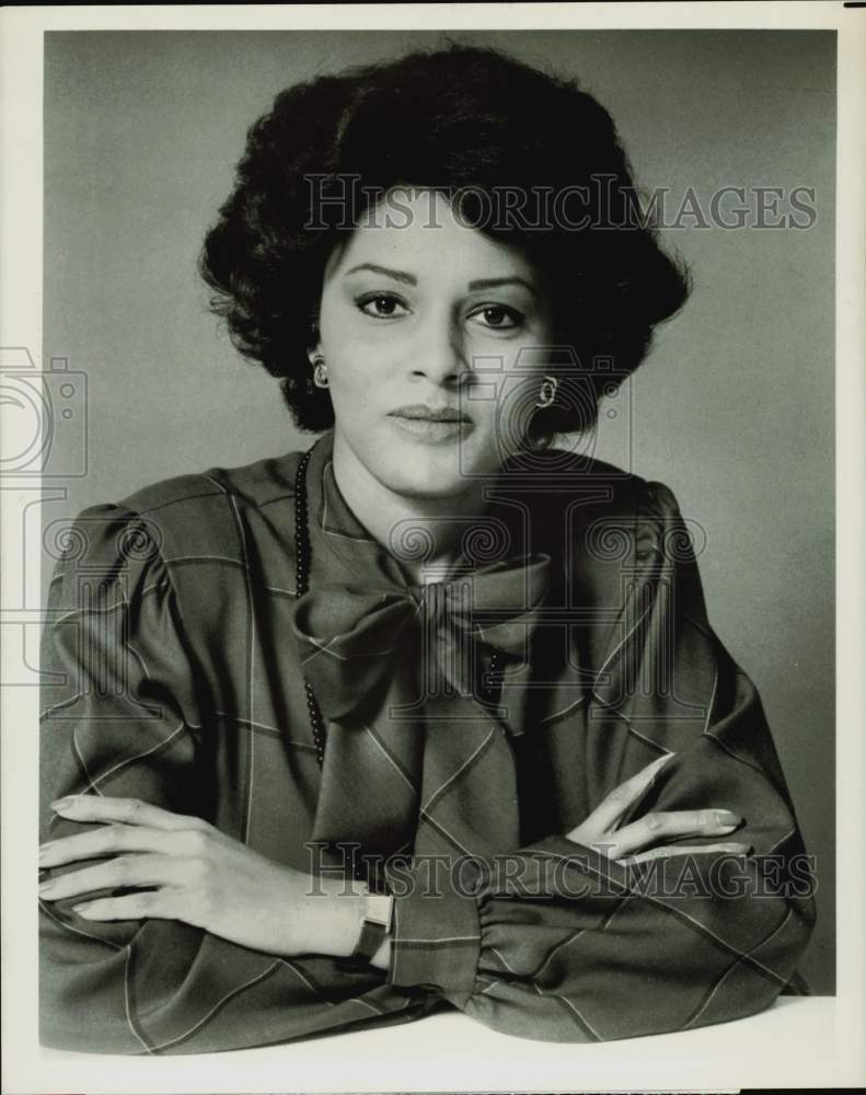 1983 Press Photo Lark McCarthy on &quot;CBS News Nightwatch&quot; - hpp28851- Historic Images