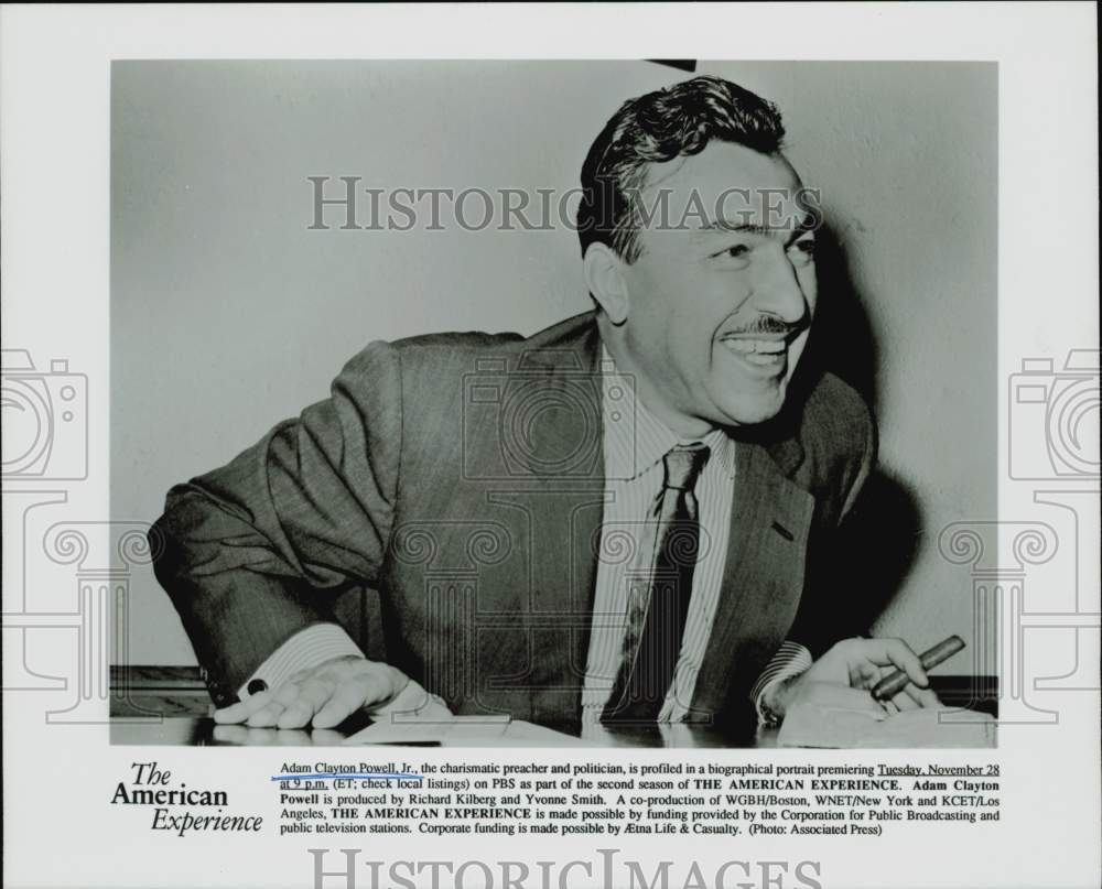 Press Photo Adam Clayton Powell, Jr., Preacher &amp; Politician - hpp29314- Historic Images