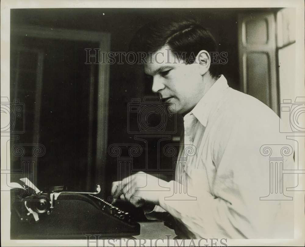 1956 Press Photo Robert Lowry, Author of &quot;The Wolf That Fed Us&quot; - hpp29329- Historic Images