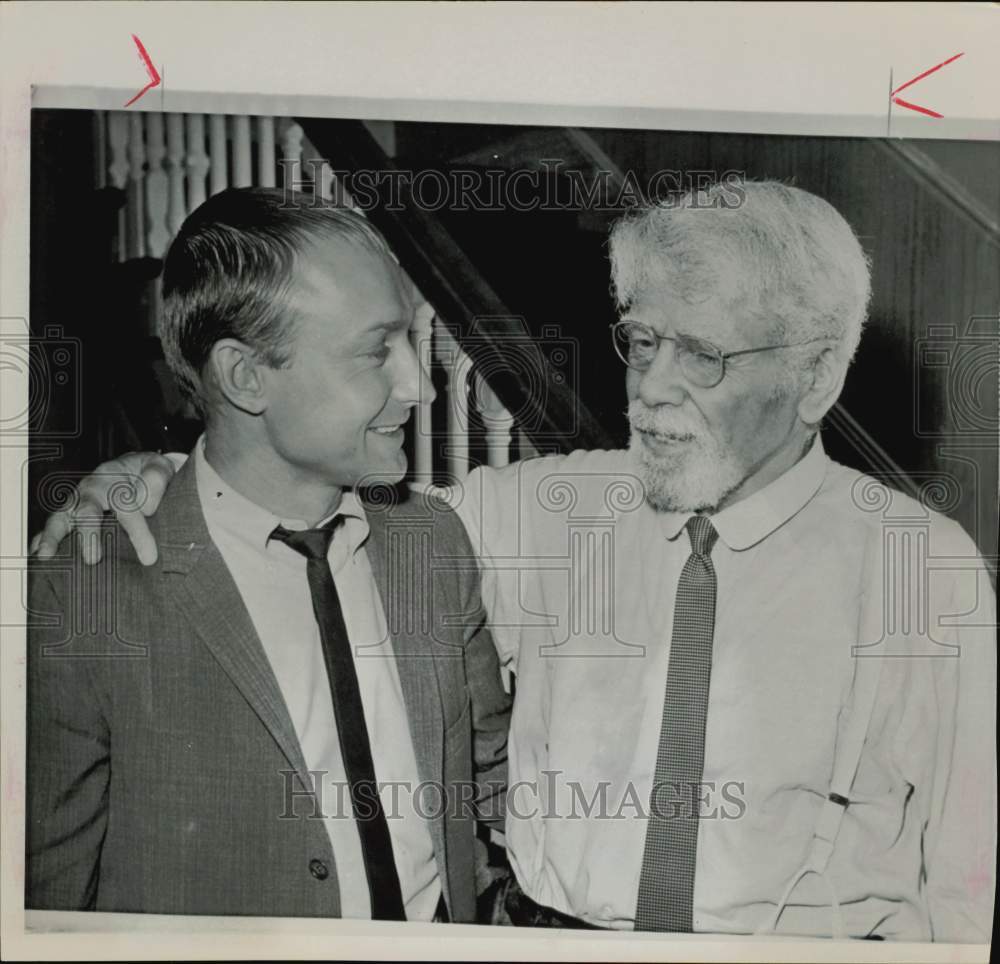 1962 Press Photo Actor Paul Muni &amp; Nick Adams - hpp29469- Historic Images