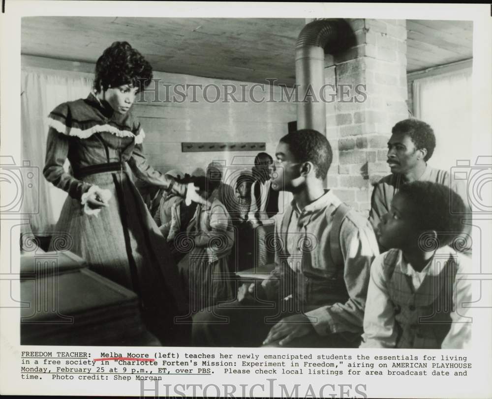 Press Photo Actress Melba Moore in &quot;Charlotte Forten&#39;s Mission&quot; - hpp29470- Historic Images