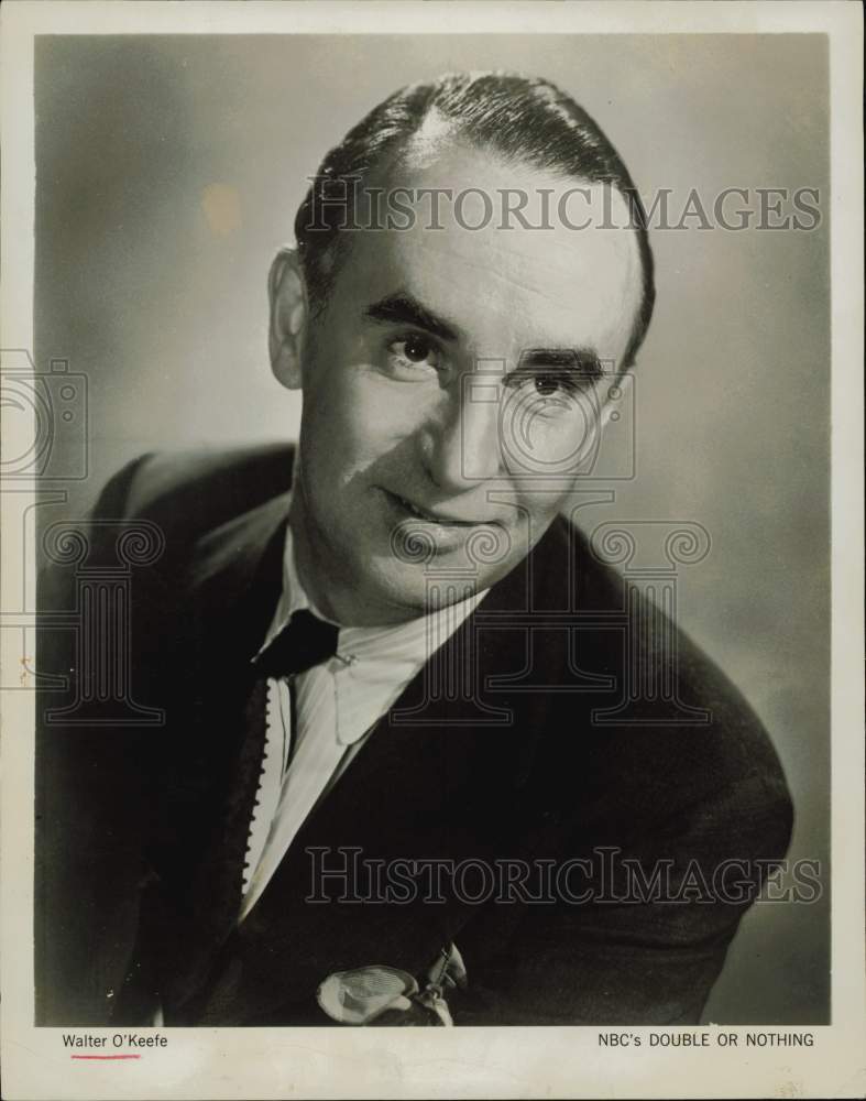 1956 Press Photo Walter O&#39;Keefe, Star of NBC&#39;s Double or Nothing - hpp29693- Historic Images