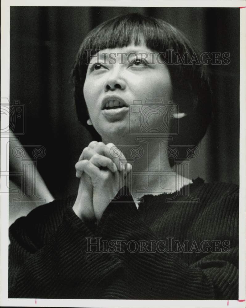 Press Photo Actress Natsuko Ohama in University of Houston&#39;s &quot;Saint Joan&quot;- Historic Images