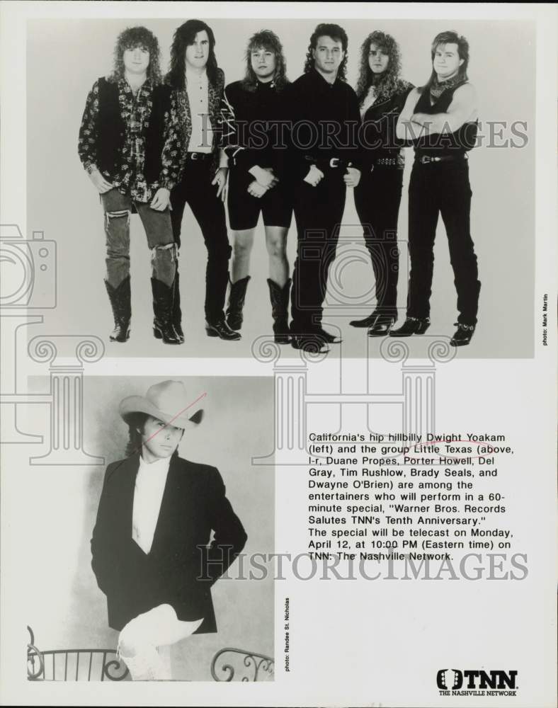 Press Photo Dwight Yoakam &amp; Little Texas, Music Group - hpp29960- Historic Images