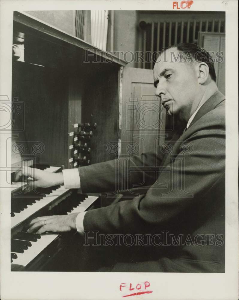 1957 Press Photo Michael Schneider, German Organist - hpp29975- Historic Images