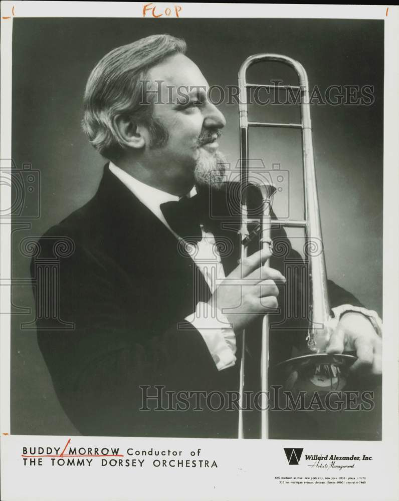 1980 Press Photo Buddy Morrow, Conductor of The Tommy Dorsey Orchestra- Historic Images