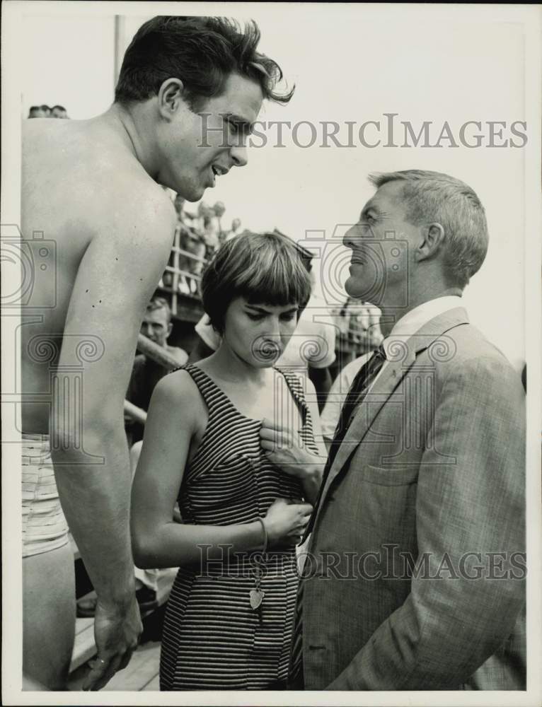 1957 Press Photo Warren Beatty, Barbara Turner, David Wayne on &quot;Suspicion&quot;- Historic Images